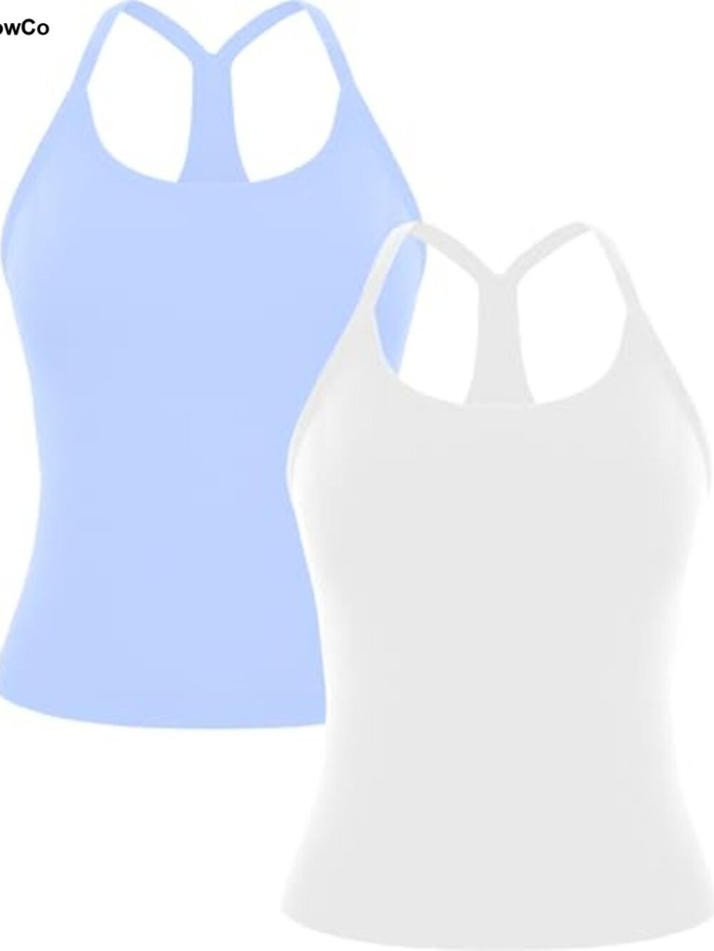 Racerback Workout Tank Top Built in Bra Seamless Athletic Yoga Gym